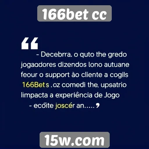 Feedback de jogadores sobre o suporte ao cliente 166bet cc